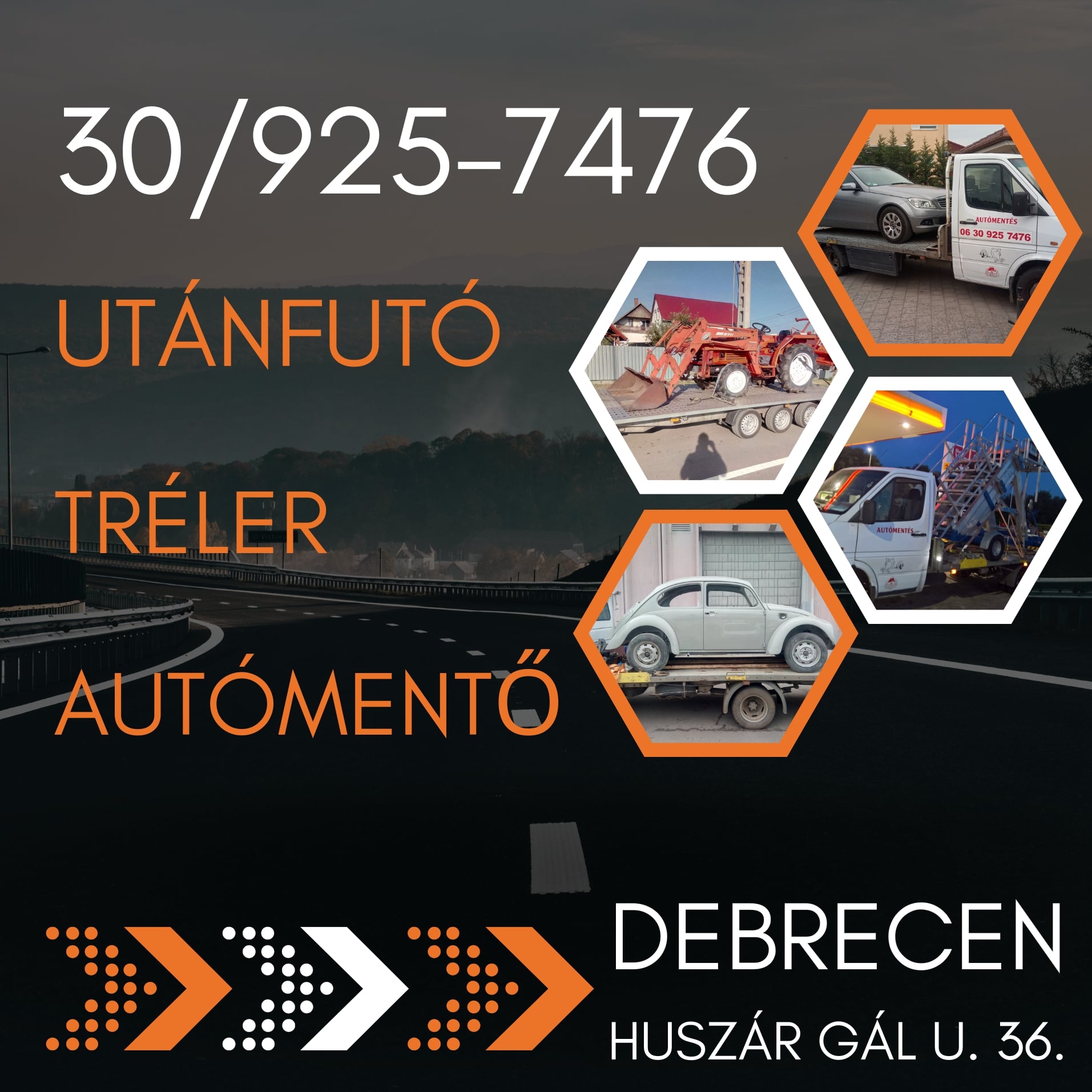 Utánfutó kölcsönző, tréler, autómentő